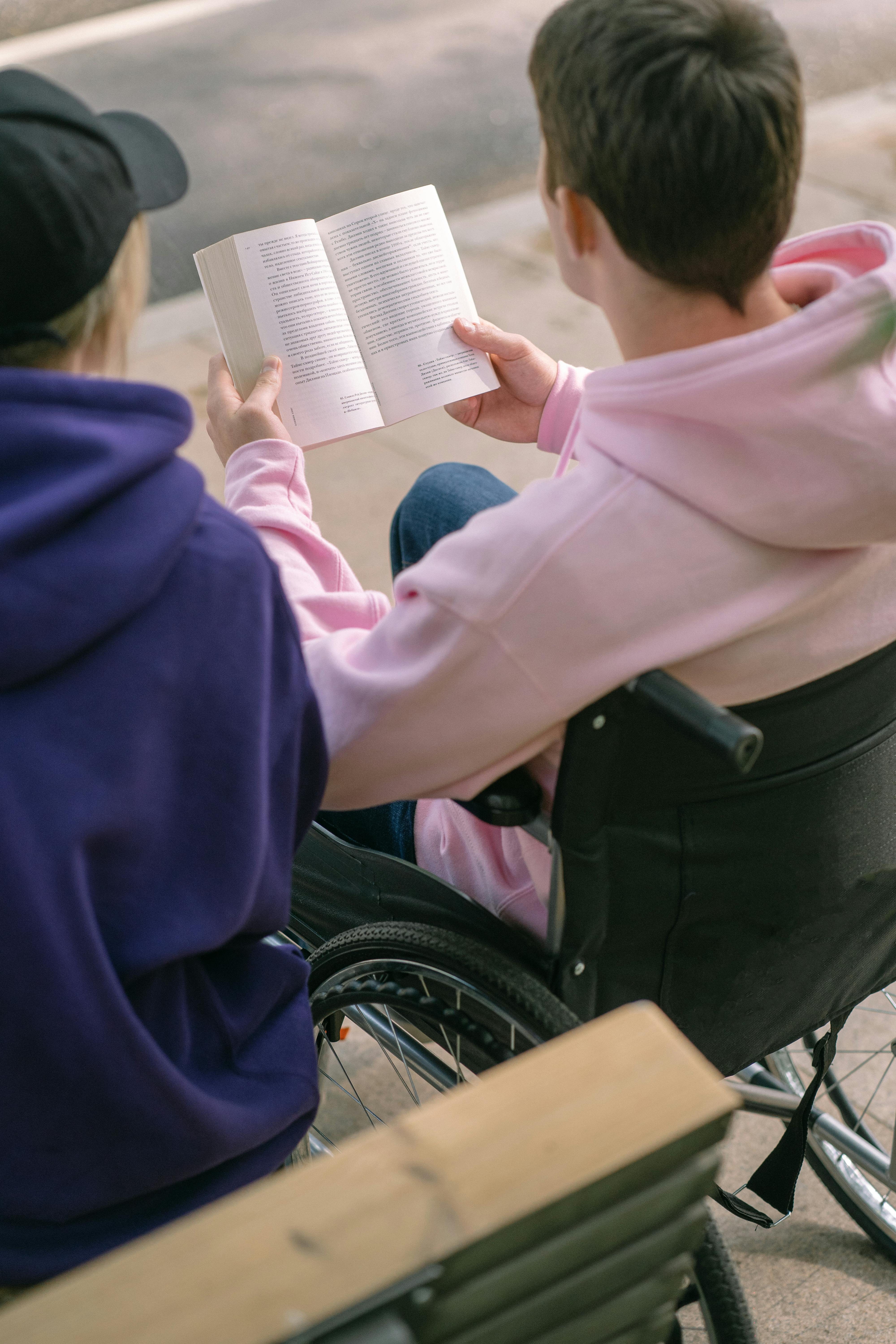 Person in a wheelchair enjoying community time with support